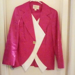 Fuschia Giovanna church suit: skirt & jacket 16